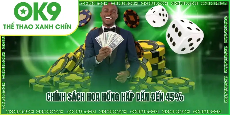 Chính sách hoa hồng hấp dẫn đến 45% Chính sách hoa hồng hấp dẫn đến 45%